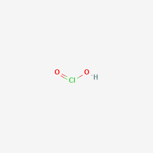 molecular formula HClO2<br>ClHO2 B1216401 Chlorous acid CAS No. 13898-47-0