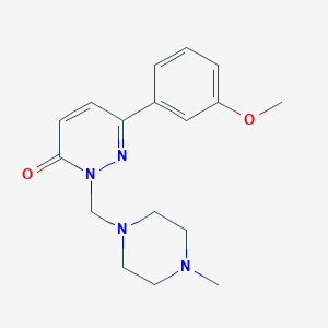 molecular formula C17H22N4O2 B12164064 6-(3-methoxyphenyl)-2-[(4-methylpiperazin-1-yl)methyl]pyridazin-3(2H)-one 