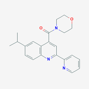 molecular formula C22H23N3O2 B12164106 Morpholin-4-yl[6-(propan-2-yl)-2-(pyridin-2-yl)quinolin-4-yl]methanone 