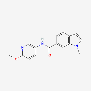 molecular formula C16H15N3O2 B12164129 N-(6-methoxypyridin-3-yl)-1-methyl-1H-indole-6-carboxamide 