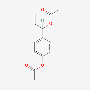 molecular formula C13H14O4 B1216414 1'-Acetoxychavicol acetate, (+/-)- CAS No. 53890-21-4