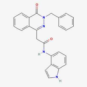 molecular formula C25H20N4O2 B12164146 2-(3-benzyl-4-oxo-3,4-dihydrophthalazin-1-yl)-N-(1H-indol-4-yl)acetamide 