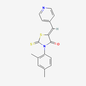 molecular formula C17H14N2OS2 B12164148 3-(2,4-Dimethylphenyl)-5-(4-pyridylmethylene)-2-thioxo-1,3-thiazolidin-4-one 