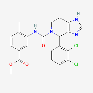 molecular formula C22H20Cl2N4O3 B12164160 methyl 3-({[4-(2,3-dichlorophenyl)-1,4,6,7-tetrahydro-5H-imidazo[4,5-c]pyridin-5-yl]carbonyl}amino)-4-methylbenzoate 