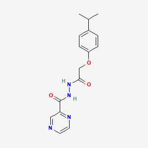 molecular formula C16H18N4O3 B1216417 N'-[2-(4-ISOPROPYLPHENOXY)ACETYL]PYRAZINE-2-CARBOHYDRAZIDE 