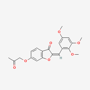 molecular formula C21H20O7 B12164213 (2E)-6-(2-oxopropoxy)-2-(2,3,5-trimethoxybenzylidene)-1-benzofuran-3(2H)-one 