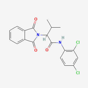 molecular formula C19H16Cl2N2O3 B12164279 N-(2,4-dichlorophenyl)-2-(1,3-dioxo-1,3-dihydro-2H-isoindol-2-yl)-3-methylbutanamide 
