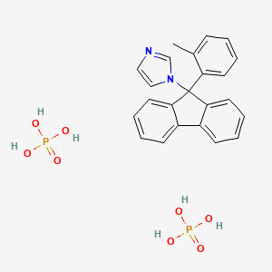 1H-Imidazole, 1-(9-(2-methylphenyl)-9H-fluoren-9-yl)-, phosphate (1:2)