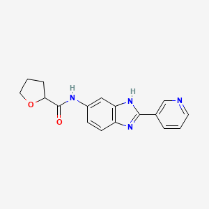 molecular formula C17H16N4O2 B12164283 N-[2-(pyridin-3-yl)-1H-benzimidazol-5-yl]tetrahydrofuran-2-carboxamide 