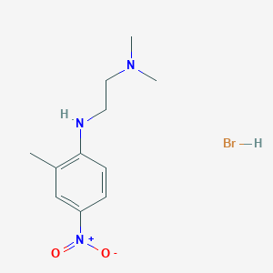 molecular formula C11H18BrN3O2 B1216435 2-Methyl-4-nitroaniline ethylene dimethylammonium CAS No. 25835-55-6