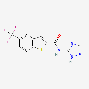 molecular formula C12H7F3N4OS B12164354 C12H7F3N4OS 
