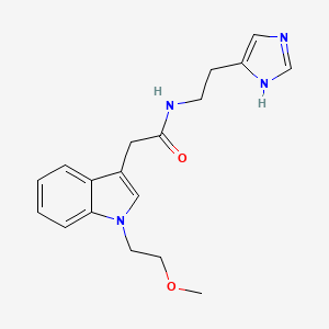 molecular formula C18H22N4O2 B12164359 N-[2-(1H-imidazol-4-yl)ethyl]-2-[1-(2-methoxyethyl)-1H-indol-3-yl]acetamide 