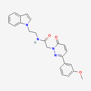 molecular formula C23H22N4O3 B12164366 N-[2-(1H-indol-1-yl)ethyl]-2-[3-(3-methoxyphenyl)-6-oxopyridazin-1(6H)-yl]acetamide 