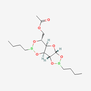 molecular formula C16H28B2O7 B1216438 Glucose bba CAS No. 61501-06-2