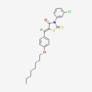 molecular formula C24H26ClNO2S2 B12164382 (5Z)-3-(3-chlorophenyl)-5-[4-(octyloxy)benzylidene]-2-thioxo-1,3-thiazolidin-4-one 