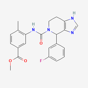 molecular formula C22H21FN4O3 B12164406 methyl 3-({[4-(3-fluorophenyl)-1,4,6,7-tetrahydro-5H-imidazo[4,5-c]pyridin-5-yl]carbonyl}amino)-4-methylbenzoate 