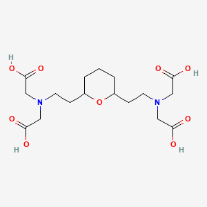 molecular formula C17H28N2O9 B1216442 2,6-Bis(aminoethyl)tetrahydropyran-N,N,N',N'-tetraacetic acid CAS No. 72236-30-7