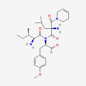 molecular formula C28H42N4O5 B1216443 Cyclo(methyltyrosyl-isoleucyl-pipecolyl-leucyl) CAS No. 74245-26-4
