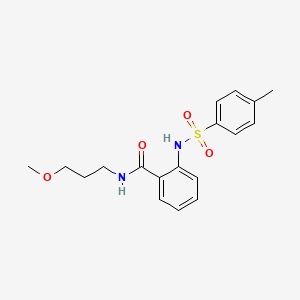 molecular formula C18H22N2O4S B12164453 N-(3-methoxypropyl)-2-{[(4-methylphenyl)sulfonyl]amino}benzamide 