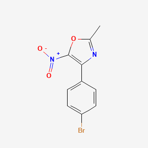 molecular formula C10H7BrN2O3 B1216447 4-(4-Bromophenyl)-2-methyl-5-nitrooxazole CAS No. 78164-40-6