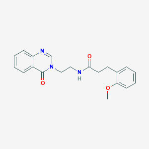molecular formula C20H21N3O3 B12164491 3-(2-methoxyphenyl)-N-(2-(4-oxoquinazolin-3(4H)-yl)ethyl)propanamide 