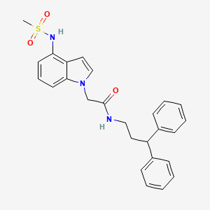 molecular formula C26H27N3O3S B12164505 N-(3,3-diphenylpropyl)-2-{4-[(methylsulfonyl)amino]-1H-indol-1-yl}acetamide 