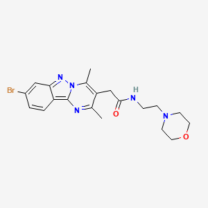 molecular formula C20H24BrN5O2 B12164516 2-(8-bromo-2,4-dimethylpyrimido[1,2-b]indazol-3-yl)-N-(2-morpholinoethyl)acetamide 
