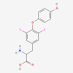 molecular formula C15H13I2NO4 B1216456 3,5-二碘甲状腺原氨酸 CAS No. 534-51-0