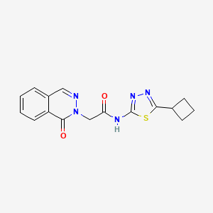 molecular formula C16H15N5O2S B12164606 N-[(2Z)-5-cyclobutyl-1,3,4-thiadiazol-2(3H)-ylidene]-2-(1-oxophthalazin-2(1H)-yl)acetamide 