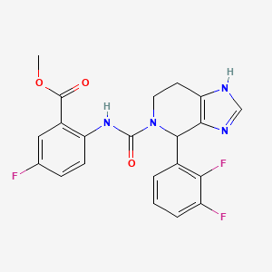 molecular formula C21H17F3N4O3 B12164642 methyl 2-({[4-(2,3-difluorophenyl)-1,4,6,7-tetrahydro-5H-imidazo[4,5-c]pyridin-5-yl]carbonyl}amino)-5-fluorobenzoate 