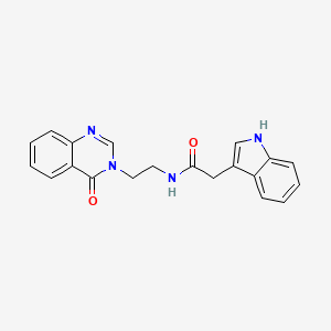 molecular formula C20H18N4O2 B12164643 2-(1H-indol-3-yl)-N-[2-(4-oxoquinazolin-3(4H)-yl)ethyl]acetamide 