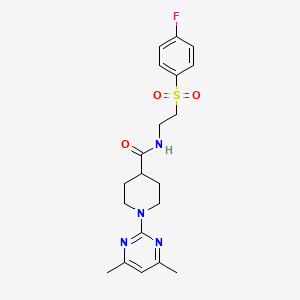 molecular formula C20H25FN4O3S B12164705 1-(4,6-dimethylpyrimidin-2-yl)-N-{2-[(4-fluorophenyl)sulfonyl]ethyl}piperidine-4-carboxamide 
