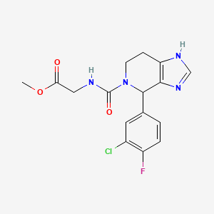molecular formula C16H16ClFN4O3 B12164733 methyl N-{[4-(3-chloro-4-fluorophenyl)-1,4,6,7-tetrahydro-5H-imidazo[4,5-c]pyridin-5-yl]carbonyl}glycinate 