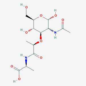molecular formula C14H24N2O9 B1216478 N-acetyl-alpha-D-muramoyl-L-alanine 