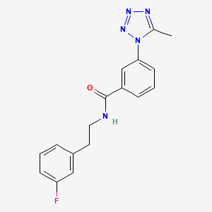 molecular formula C17H16FN5O B12164833 N-[2-(3-fluorophenyl)ethyl]-3-(5-methyl-1H-tetrazol-1-yl)benzamide 