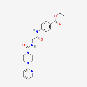 molecular formula C22H27N5O4 B12164838 propan-2-yl 4-[(N-{[4-(pyridin-2-yl)piperazin-1-yl]carbonyl}glycyl)amino]benzoate 