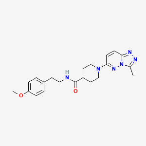 molecular formula C21H26N6O2 B12164868 N-[2-(4-methoxyphenyl)ethyl]-1-(3-methyl[1,2,4]triazolo[4,3-b]pyridazin-6-yl)piperidine-4-carboxamide 
