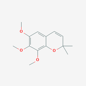 molecular formula C14H18O4 B1216487 6,7,8-Trimethoxy-2,2-dimethylchromene 