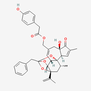 molecular formula C36H38O8 B1216488 Tinyatoxin 