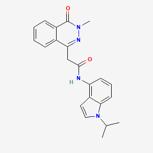 molecular formula C22H22N4O2 B12164889 2-(3-methyl-4-oxo-3,4-dihydrophthalazin-1-yl)-N-[1-(propan-2-yl)-1H-indol-4-yl]acetamide 