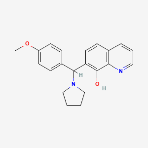 molecular formula C21H22N2O2 B12164904 7-[(4-Methoxyphenyl)(pyrrolidin-1-yl)methyl]quinolin-8-ol 