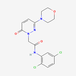 molecular formula C16H16Cl2N4O3 B12165054 N-(2,5-dichlorophenyl)-2-[3-(morpholin-4-yl)-6-oxopyridazin-1(6H)-yl]acetamide 