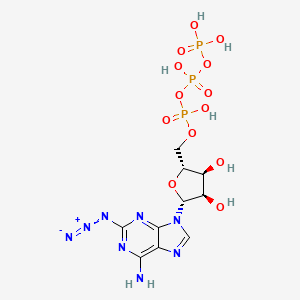 molecular formula C10H15N8O13P3 B1216509 2-Azidoadenosine 5'-triphosphate CAS No. 72884-75-4