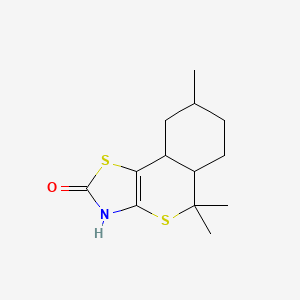 molecular formula C13H19NOS2 B12165147 5,5,8-trimethyl-2H,3H,5H,5aH,6H,7H,8H,9H,9aH-isothiochromeno[3,4-d][1,3]thiazol-2-one 