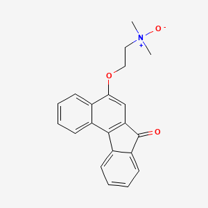 molecular formula C21H19NO3 B1216515 Benfluron N-oxide CAS No. 91416-10-3