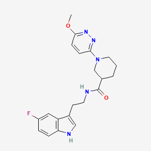 molecular formula C21H24FN5O2 B12165161 N-[2-(5-fluoro-1H-indol-3-yl)ethyl]-1-(6-methoxy-3-pyridazinyl)-3-piperidinecarboxamide 