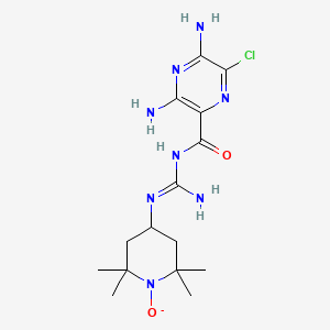 molecular formula C15H24ClN8O2- B1216517 4-(((((3,5-Diamino-6-chloropyrazinyl)carbonyl)amino)iminomethyl)amino)-2,2,6,6-tetramethyl-1-piperidinyloxy CAS No. 94696-78-3