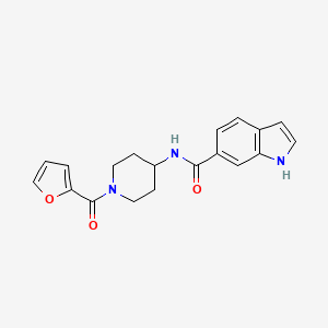molecular formula C19H19N3O3 B12165171 N-[1-(furan-2-ylcarbonyl)piperidin-4-yl]-1H-indole-6-carboxamide 
