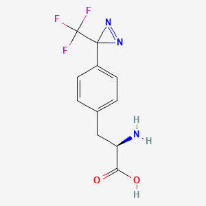 molecular formula C11H10F3N3O2 B1216518 3-(4-(3-(Trifluoromethyl)-3H-diazirin-3-yl)phenyl)alanine CAS No. 95758-95-5
