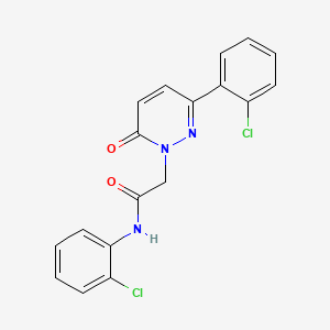 molecular formula C18H13Cl2N3O2 B12165189 N-(2-chlorophenyl)-2-[3-(2-chlorophenyl)-6-oxopyridazin-1(6H)-yl]acetamide 